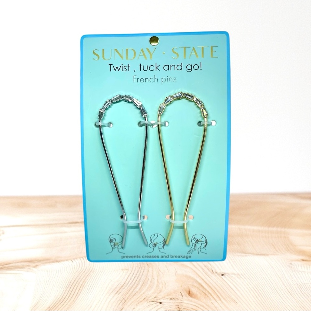 Sunday State Silver and Gold French Pins